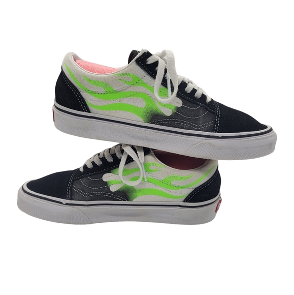 Vans Unisex Off the Wall Old Skool Flame Canvas Skate Sneakers Men’s 5.5 Women 7 - Picture 3 of 11